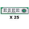 25 Booklets of EZEE Regular Green Standard Rolling Paper with Cut Corners