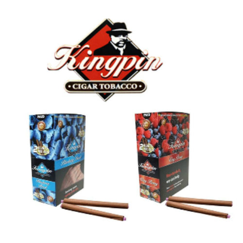 12 Packs of Original Kingpin Blunt Wraps - 2 a Pack - Assorted