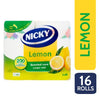 Nicky Lemon 2Ply Kitchen Towel Roll - Lemon Scented - 100 Sheets / Roll