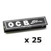 25 Booklets of OCB Premium Black King Size Slim Cigarette Rolling Papers
