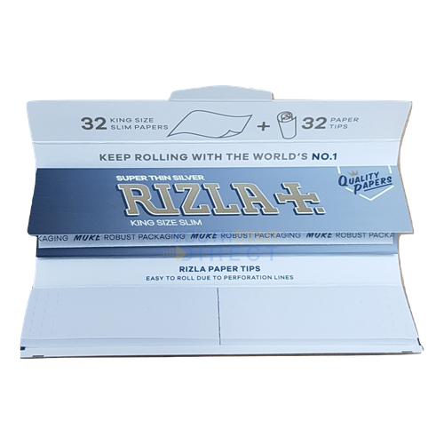 Rizla Silver King Size Super Thin Combi Pack with Tips Connoisseur