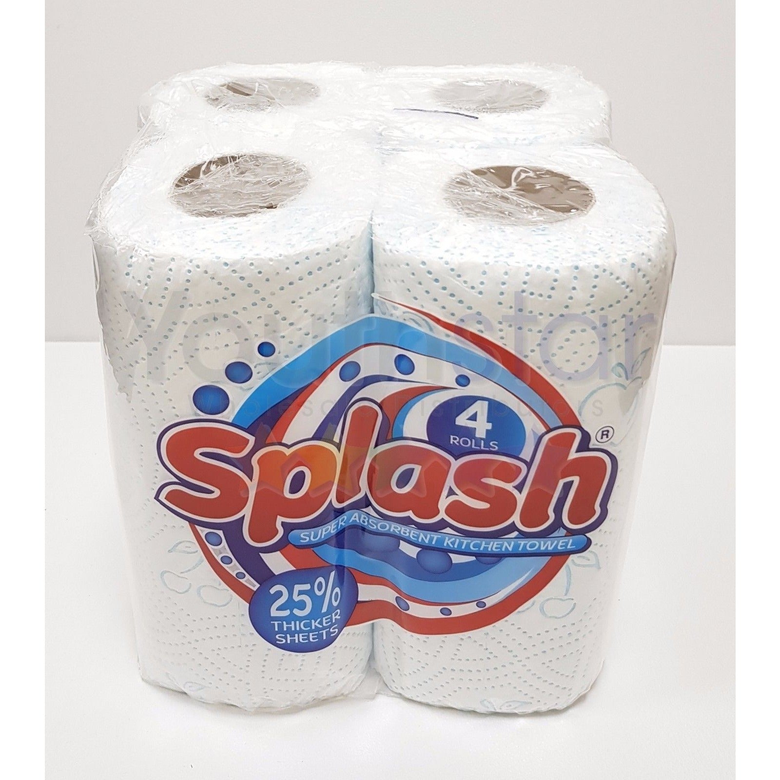 Splash Kitchen Roll / Towel 2 Ply 10m Per Roll – Super Absorbent Printed