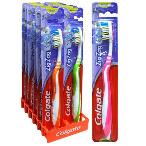Colgate Zig Zag Medium Toothbrush - 12 Pack