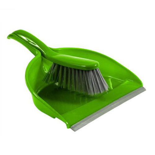 Green Dust Pan & Brush for General Home Use 