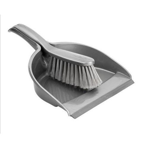 Silver Dust Pan & Brush for General Home Use 