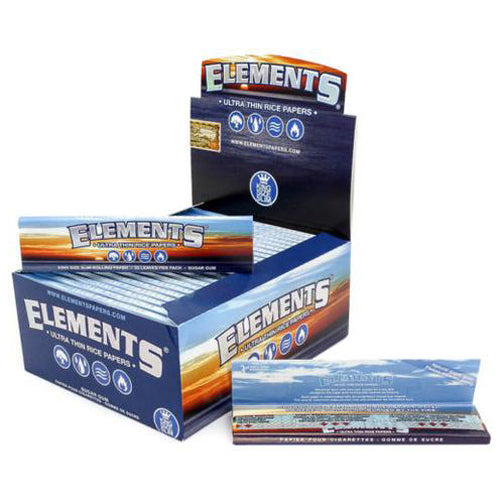 Full Box of Elements King Size Slim Ultra Thin Rice Rolling Paper