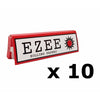 10 Booklets of EZEE Regular Red Standard Rolling Paper with Cut Corners