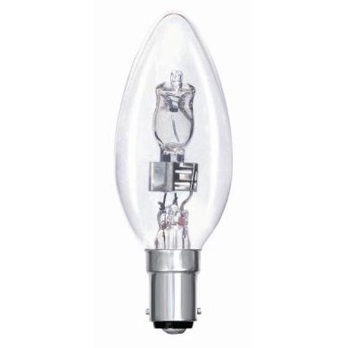 Eveready Eco Halogen 48W (60W Replacement) Clear Candle Bulb B15Eveready Eco Halogen 33W (40W Replacement) Clear Candle Bulb B15