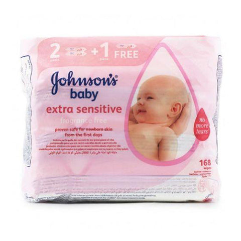 Johnson's Baby Wipes Extra Sensitive Super Value 3 Pack Baby Wipes