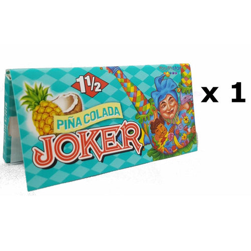 1 Booklet of Joker 1 1/2 Inch Cigarette Rolling Paper Pina Colada Flavour