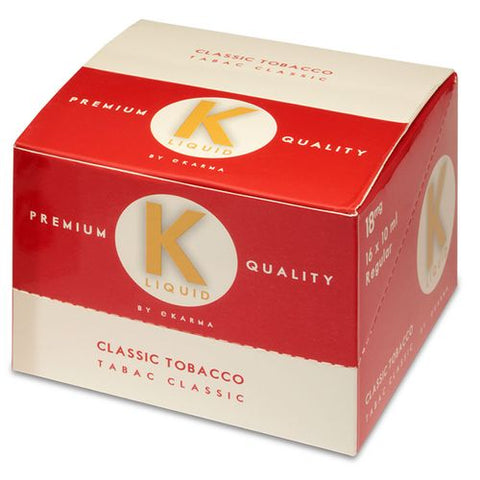 K Liquid Classic Tobacco 18mg/ml x 16
