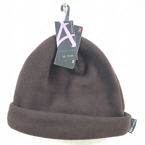 Brown Fleece Thermal Hat for Ladies in Winter