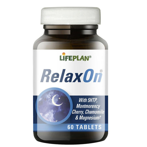 Lifeplan RelaxOn Tablets with 5HTP, Montmorency Cherry, Chamomile