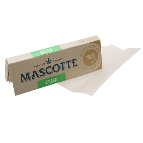 Mascotte Green Medium Weight Cigarette Rolling Paper with Cut Corners