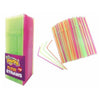 Neon Flexible Bendy Straws for BBQ, Drinks, Birthdays Assorted Colours