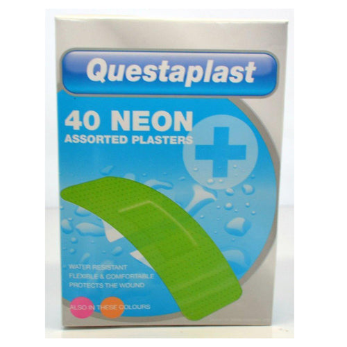 Neon Plasters for First Aid in Assorted Sizes