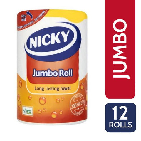 Nicky Jumbo Roll Kitchen Paper Towel - 200 Sheets