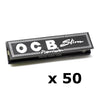 50 Booklets of OCB Premium Black King Size Slim Cigarette Rolling Papers