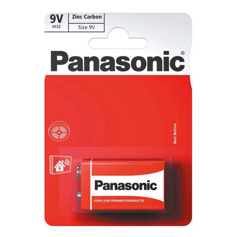 Panasonic 9V Size Batteries Zinc Carbon