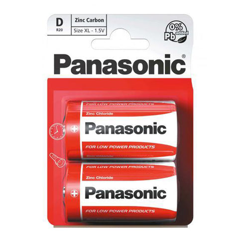Panasonic D Size Batteries Zinc Carbon