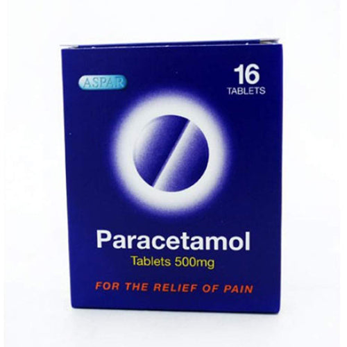 2 x Paracetamol Tablets 500mg 16s - For The Relief of Pain - Aspar