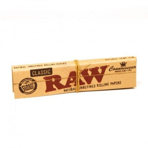 RAW Connoisseur King Size Slim Rolling Papers with RAW Tips