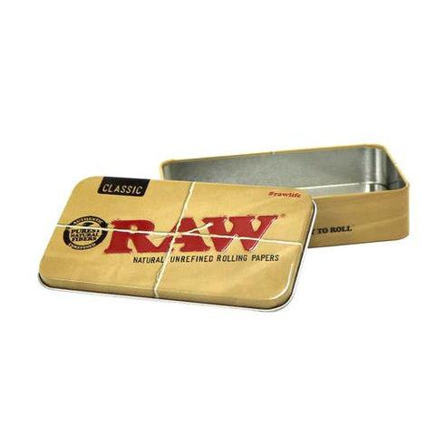 RAW Classic Metal Storage Tin Box with Friction Top 