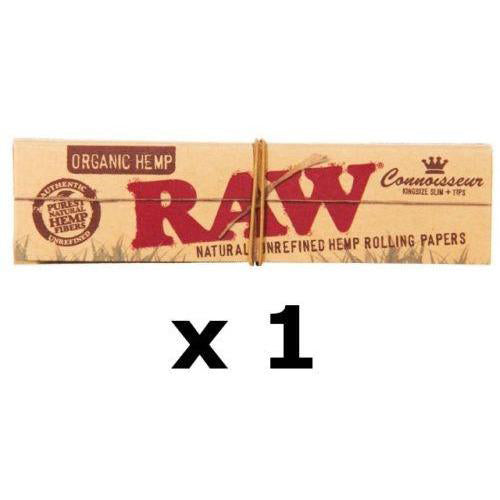 1 Booklet of RAW Organic Hemp King Size Slim Rolling Papers