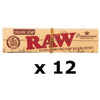 12 Booklets of RAW Organic Hemp King Size Slim Rolling Papers