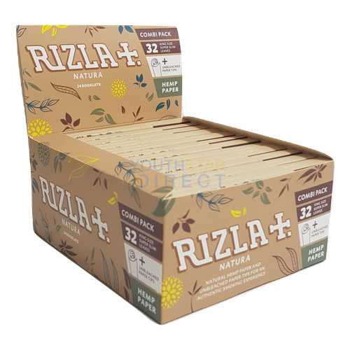 Rizla Natura King Size Hemp Paper Combi Pack with Tips Connoisseur