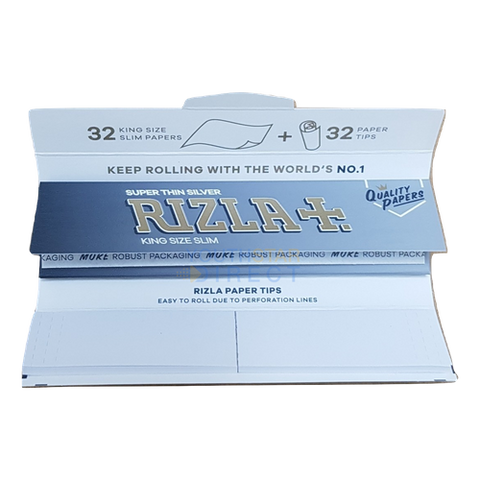 Rizla Silver King Size Super Thin Combi Pack with Tips Connoisseur