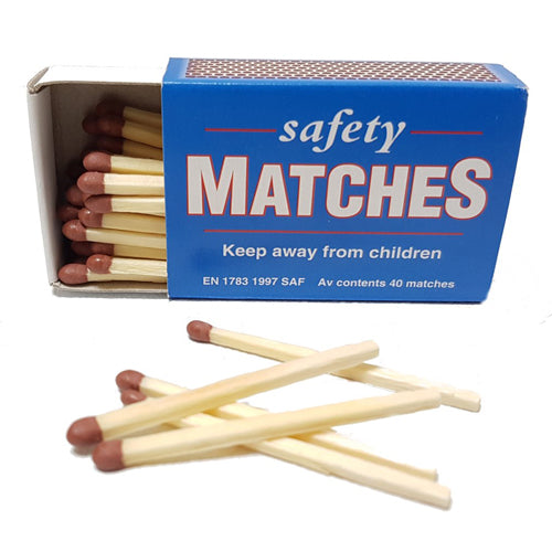 Blue Box Safety Matches, Box of 40
