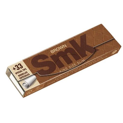 SMK Brown King Size Connoisseur with Tips - 33 King Size Papers + 33 Tips
