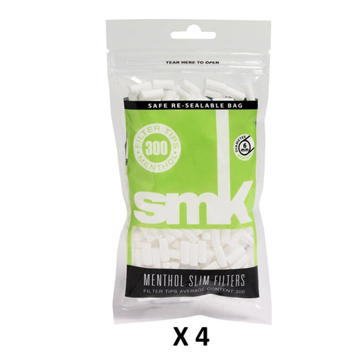 SMK Menthol Slim Filter Tips with Resealable Bag