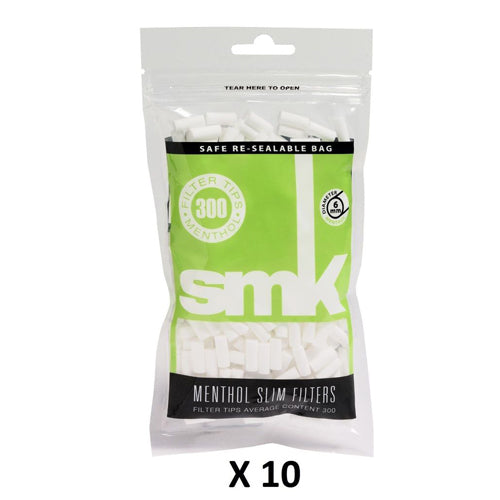 SMK Menthol Slim Filter Tips with Resealable Bag