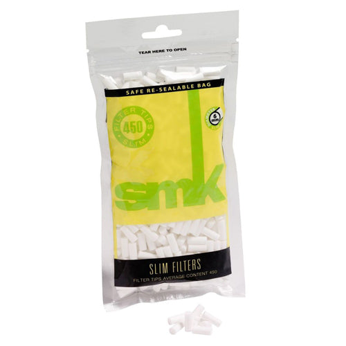 SMK Slim Filter Tips - Resealable Bag of 450 Tips