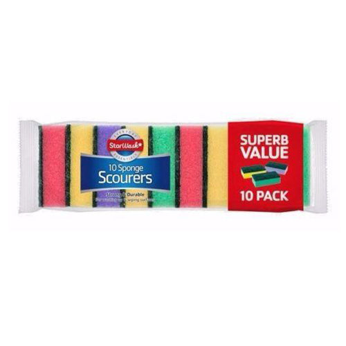 Sponge Scourers for Washing up in 10 Pack