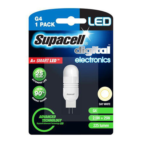 Supacell LED Digital G4 Input 2.5W White Bulb