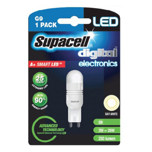Supacell LED Digital G9 3W White Bulb
