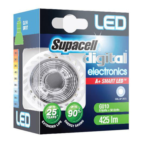Supacell LED Digital GU10 Spot 5W
