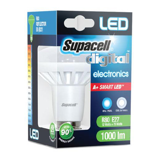 Supacell LED Digital R80 Reflector E27 Bulb