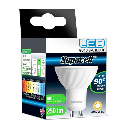 Supacell LED GU10 Spotlight 3W
