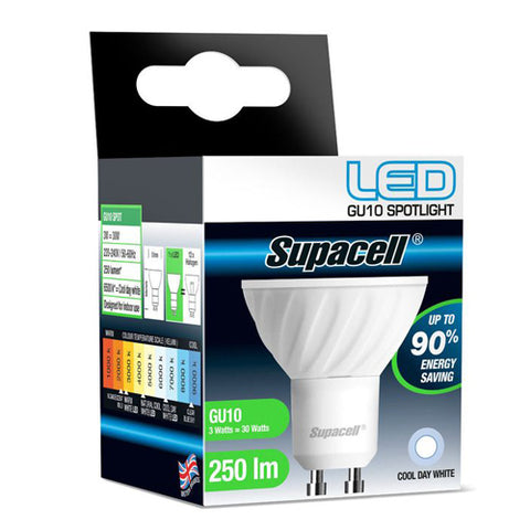 Supacell LED GU10 Spotlight 3W