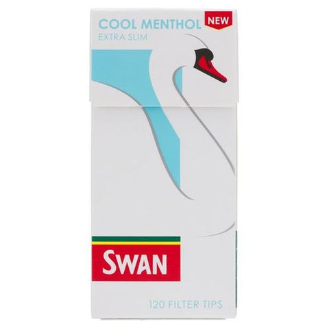 Swan Cool Menthol Extra Slim Cigarette Filter Tips 120s