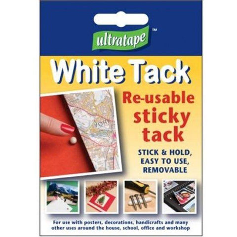 White Tack Re-usable Stick Tack for Stick and Hold by Ultratape