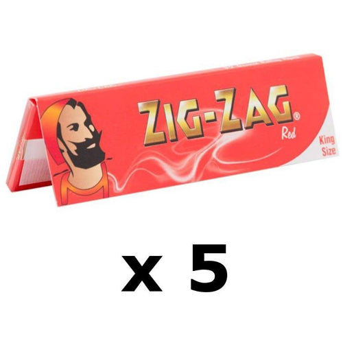 zig zag red slim king size rolling paper cigarette zig zag red papers 