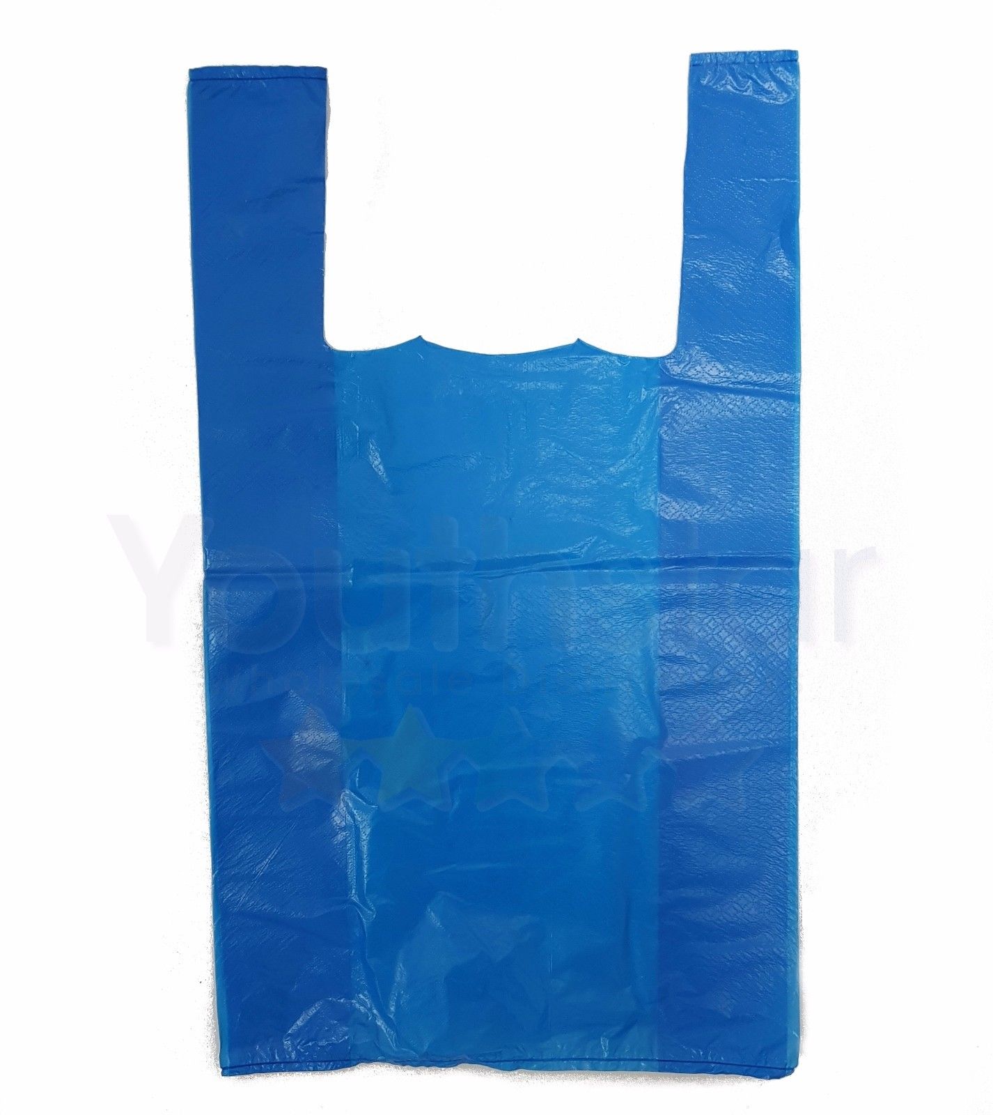YSL Strong Blue Large Vest Plastic Carrier Bags